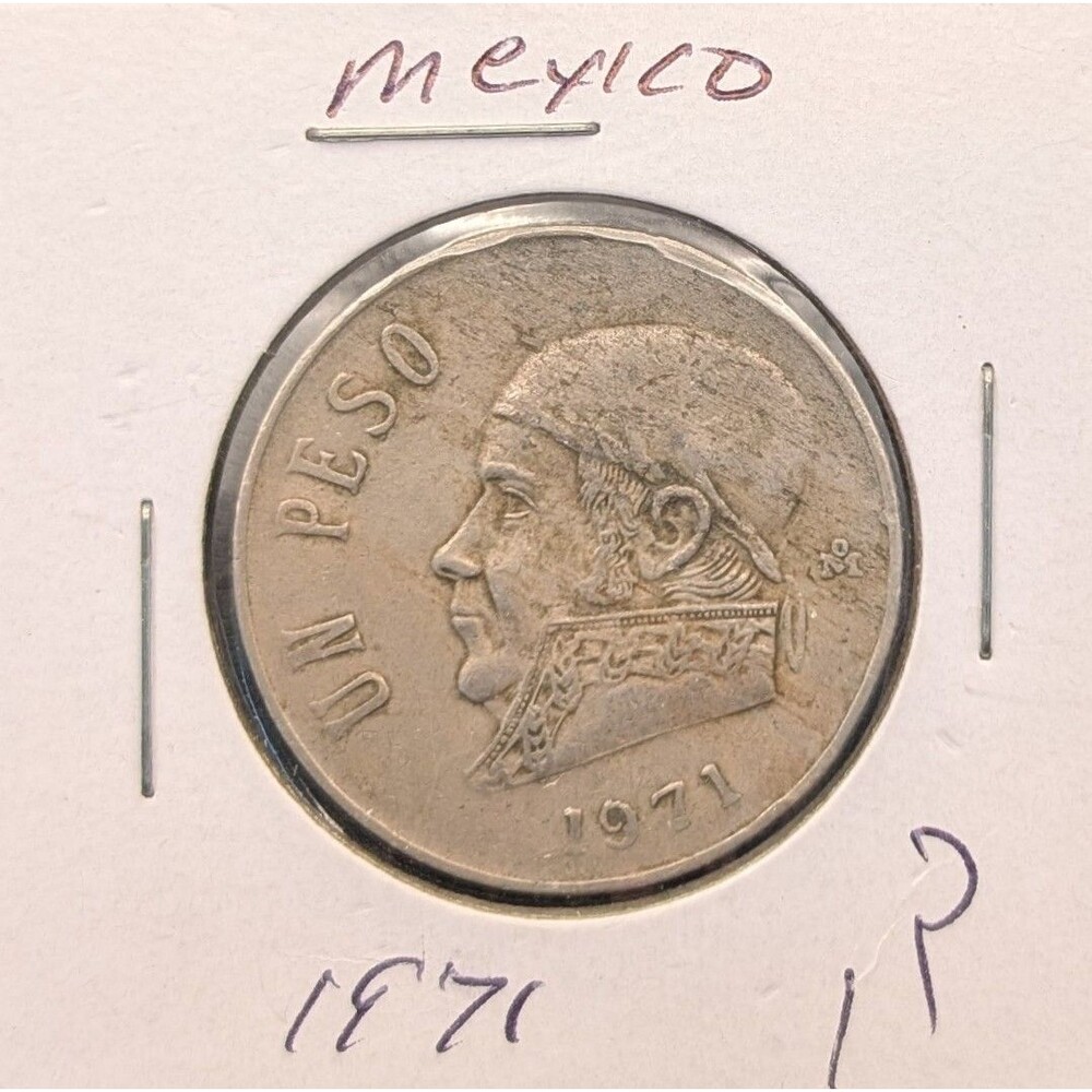 Mexico 1 Peso • 1971 • Vintage Circulated Coin • UMM Finds